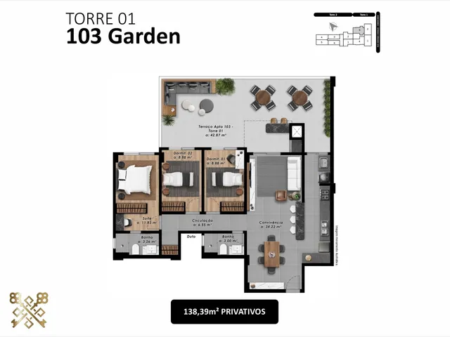 Imagem 15: Apartamento espaçoso com 04 dormitórios com 01 suite