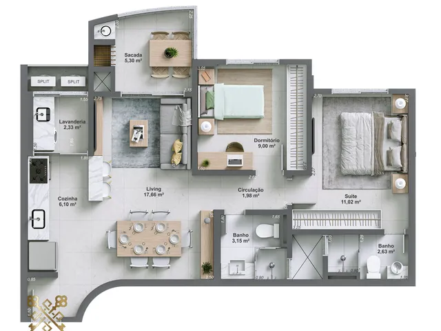 Imagem 3: Apartamento em Centro, Criciúma/SC