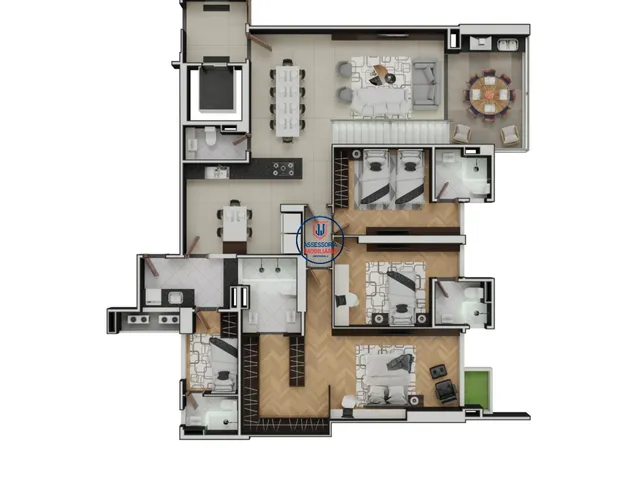 Imagem 7: Apartamento à venda em Natal-RN, Candelária: 4 quartos, 4 suítes, 2 salas, 5