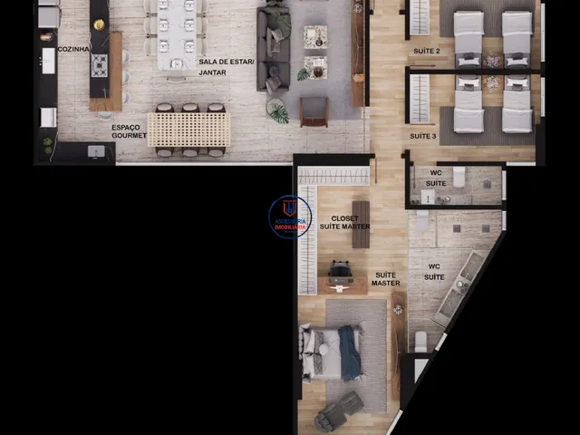 Imagem 3: Apartamento duplex no Tirol com 3 suítes, sendo 1 com closet - Origami