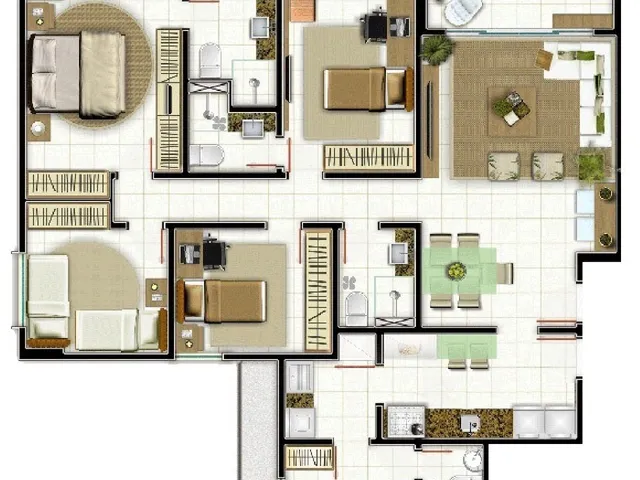 Imagem 13: Saint Rafqa Residencial - Venda de apartamento em Capim Macio, com 4 quartos