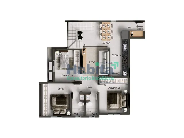 Imagem 4: Apartamentos de 2 e 3 Quartos nos Bancários – Lazer e Sofisticação em um só lugar
