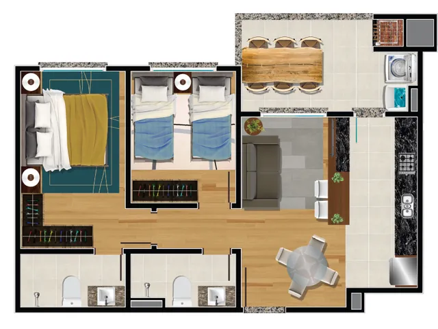 Imagem 7: Apartamento à venda no bairro Nossa Senhora da Saúde - Caxias do Sul/RS