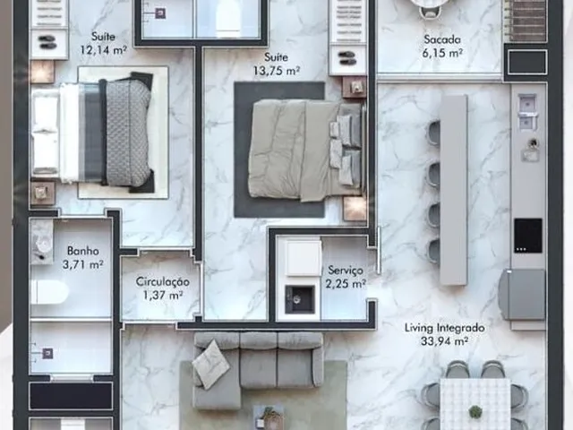Imagem 6: Roma Residence Apartamento com 3 dormitórios