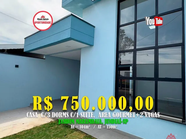 Imagem 1: Casa Térrea À Venda - Jd. Marambaia, Jundiaí/Sp Valor: R$ 750.000,00