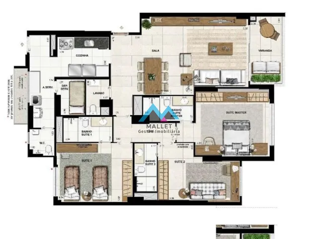 Imagem 16: Excelente apartamento de luxo, com 3 suítes, 148,61 m², com 2 vagas de garagem, à