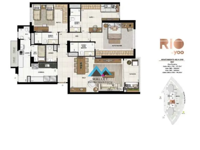 Imagem 8: Excelente apartamento de luxo, com 3 suítes, 147,10 m², todo reformado, com 2 vagas de