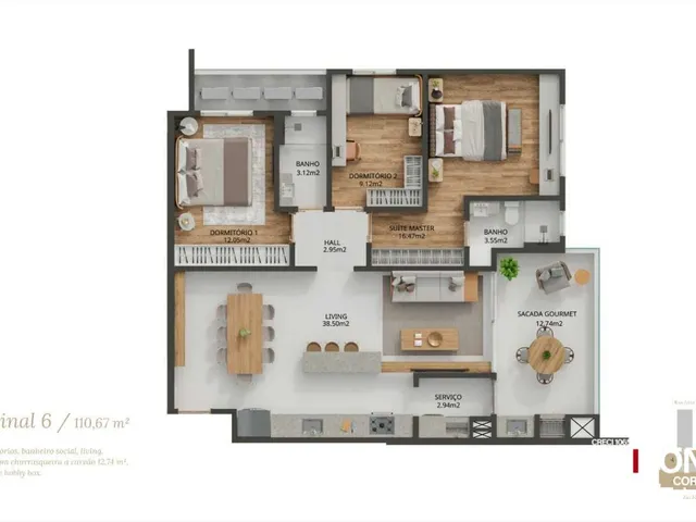 Imagem 15: Apartamentos no Edifício Parc Lumière à venda em São José, Barreiros - 03 Suítes