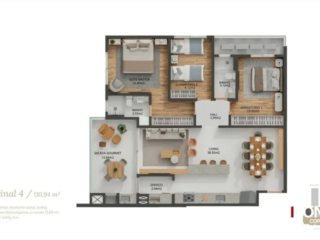 Imagem 16: Apartamentos no Edifício Parc Lumière à venda em São José, Barreiros - 03 Suítes