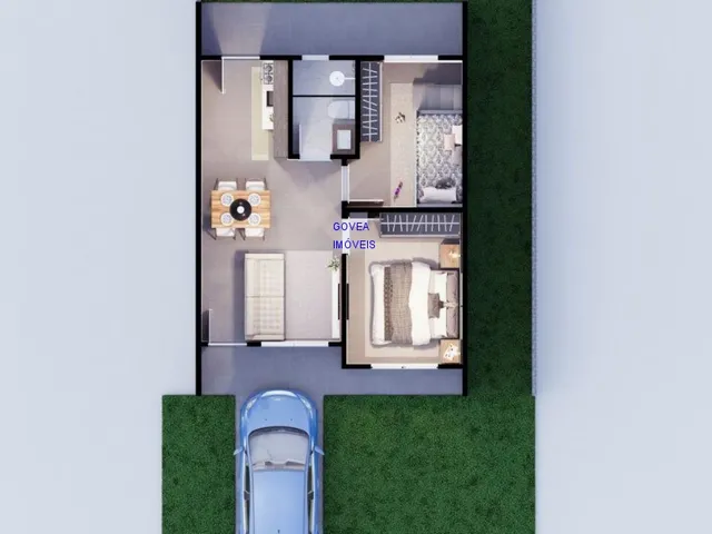 Imagem 5: CASAS 49M² 2 QUARTOS, TERRENO GRANDE, SUBSÍDIO DE 20 MIL COHAPAR, ENTRADA PARCELADA