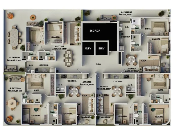 Imagem 2: Alicante Living Apartamento com 3 dormitórios