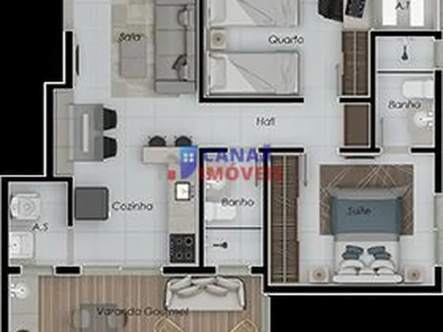Imagem 3: Apartamento 2 quartos, 1 suite - Bairro Brasil Udi