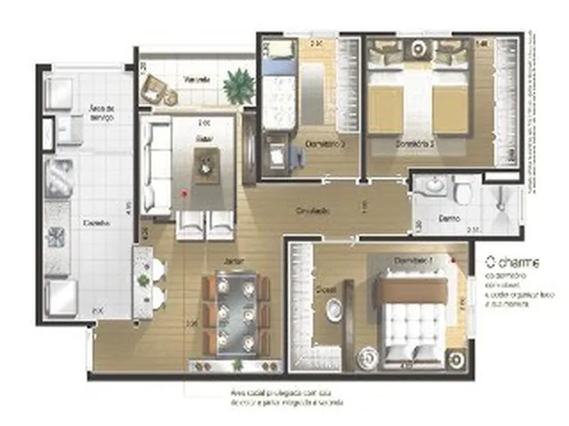 Imagem 4: Imperdível! Apartamento de 3 quartos na Vila Tupi, São Bernardo do Campo-SP. 70,00 m²