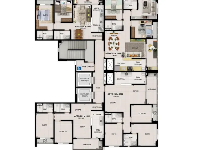 Imagem 2: Apartamento de alto padrão no Edifício La Vie, 3 quartos, 2 suítes, 2 banheiros, 2
