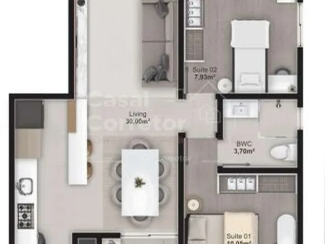Imagem 13: LINDO E ACONCHEGANTE APARTAMENTO DE 2 SUÍTES