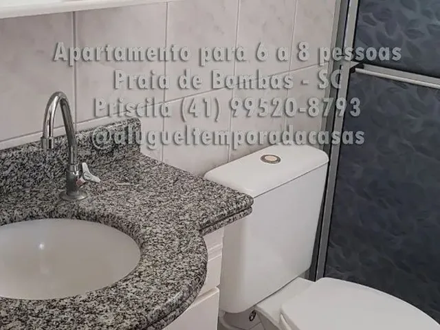 Imagem 9: Janeiro Apartamento 6 a 8 Pessoas, Praia de Bombas Sc, 2 Quartos com Ar, Churrasqueir