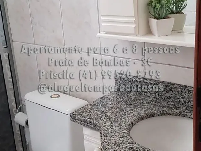 Imagem 5: Janeiro Apartamento 6 a 8 Pessoas, Praia de Bombas Sc, 2 Quartos com Ar, Churrasqueir