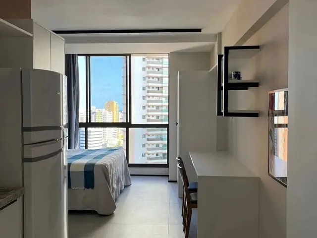 Imagem: O studio possui 1 Dormitório, 1 Banheiro, 1 Vaga na