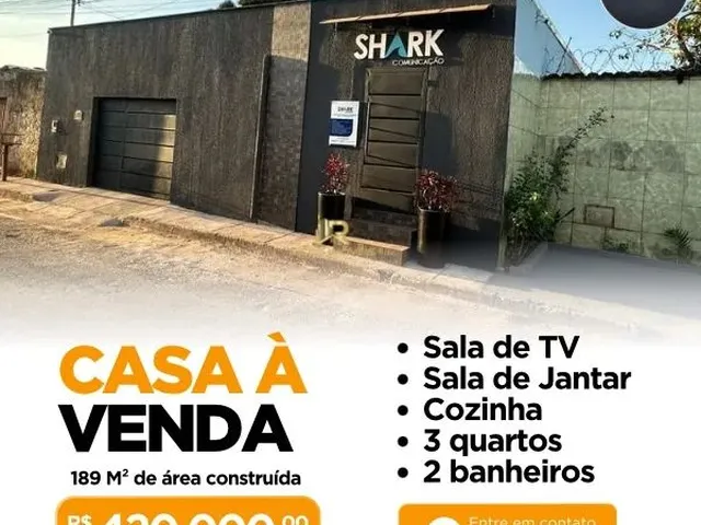 Imagem 1: Vende-Se Casa 3Q (1 Suíte + Closet) + Barracão - Setor Morada do Sol