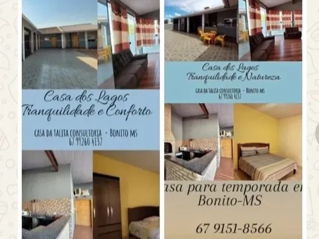 Imagem: Casa para Temporada Bonito Ms, 4 Quartos