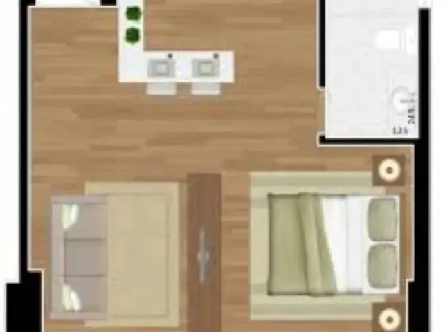 Imagem 2: Apartamento Studio Muito Bem Mobiliado, Ar Condicionado e Máquina de Lavar, no Centro De