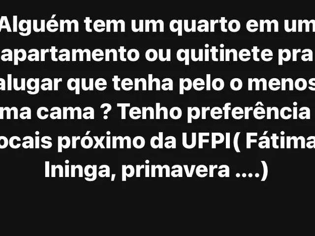 Imagem: Procuro Uma Vaga de Um Quarto com Mobília