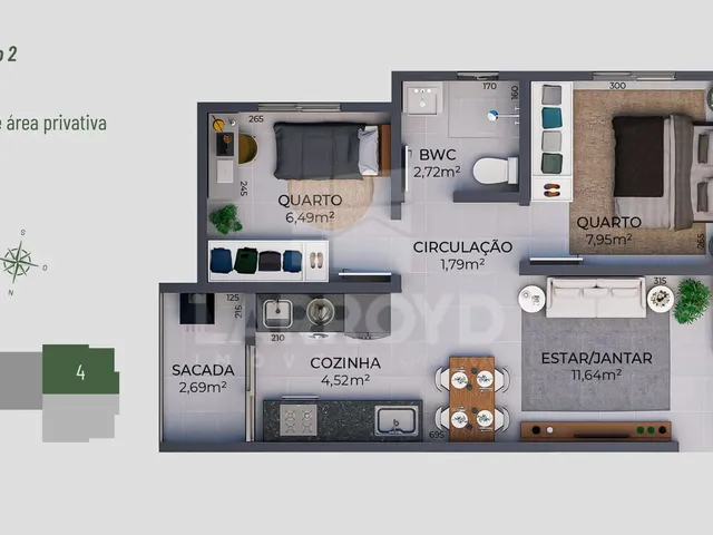 Imagem 3: Apartamento com 3 dormitórios