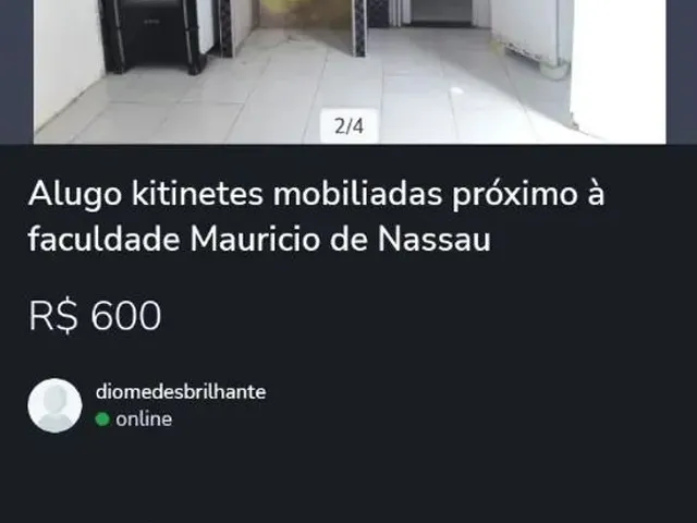Imagem: Alugo Kitinetes Próximo a Faculdade Maurício