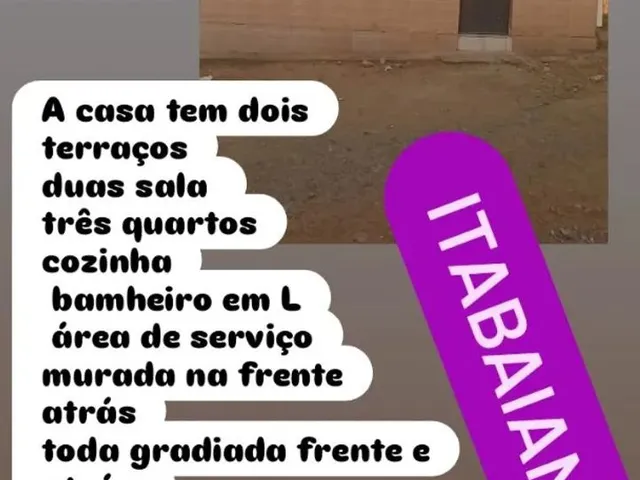 Imagem: Casa pra Vender 65 Mil Itabaiana Paraíba