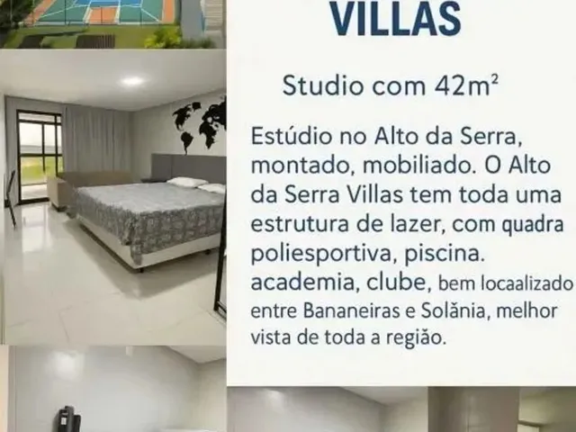 Imagem: Studio Mobiliado À Venda no Alto da Serra
