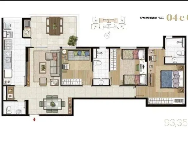 Imagem 2: Apartamento À Venda, 3 Quartos, 1 Suíte, 2 Vagas, Piemonte - Nova Lima/Mg