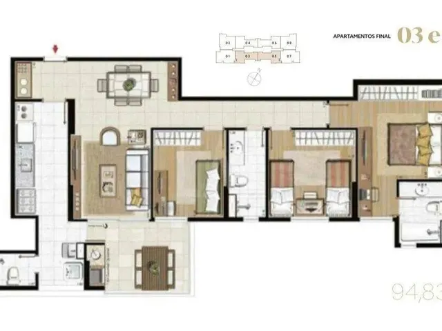 Imagem 4: Apartamento À Venda, 3 Quartos, 1 Suíte, 2 Vagas, Piemonte - Nova Lima/Mg