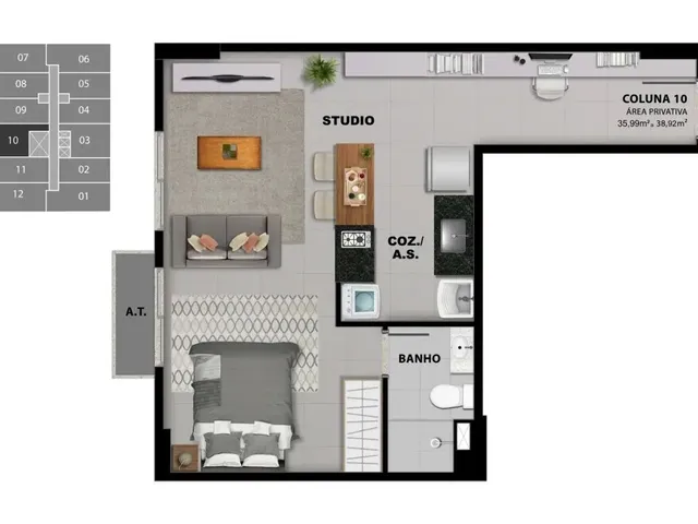 Imagem: Studio em Jardim Camburi - Vitória Es