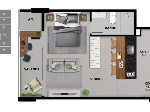 Imagem 8: Studio em Jardim Camburi - Vitória Es