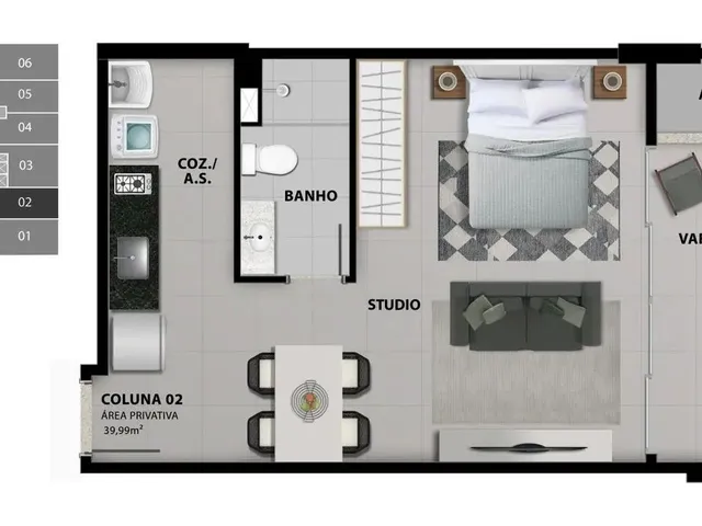 Imagem 4: Studio em Jardim Camburi - Vitória Es