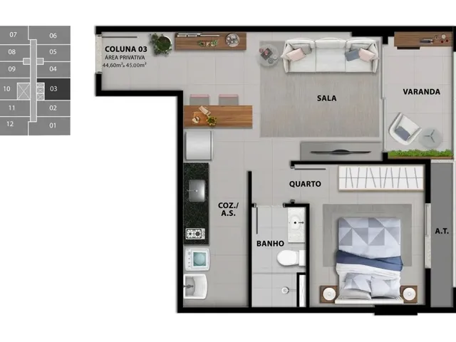 Imagem 7: Studio em Jardim Camburi - Vitória Es