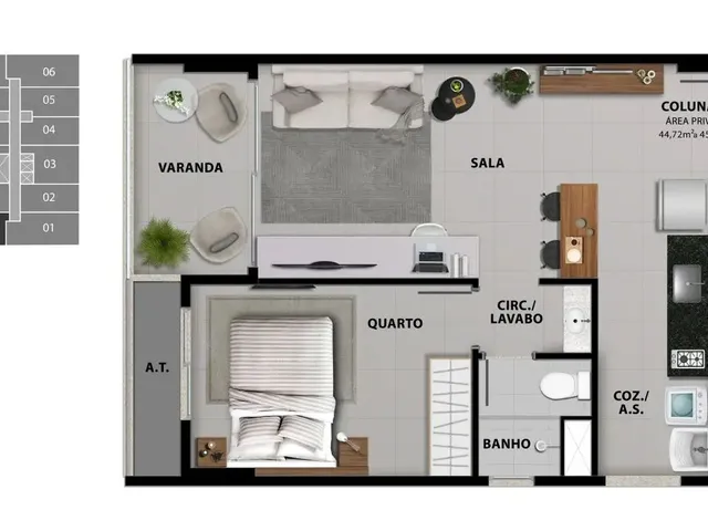 Imagem 12: Studio em Jardim Camburi - Vitória Es