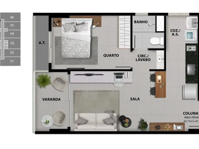 Imagem 2: Studio em Jardim Camburi - Vitória Es