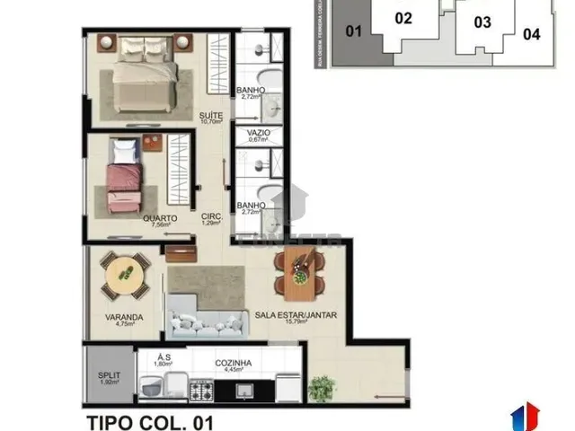Imagem 8: Apartamento de 2 Quartos, 1 Suíte,1 Vaga, À Venda na Praia do Suá, Vitória