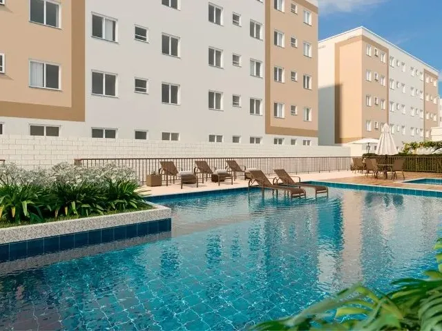 Imagem: O apartamento possui 2 Dormitórios, 1 Banheiro, 1 Vaga na