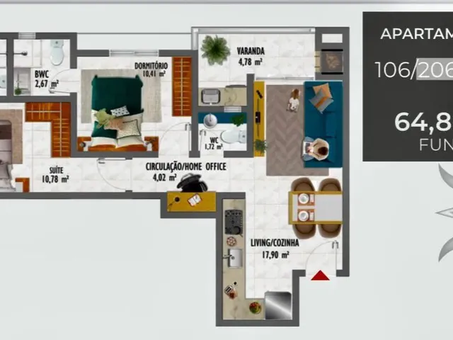Imagem 5: Apartamento 2 Suítes nas Gaivotas
