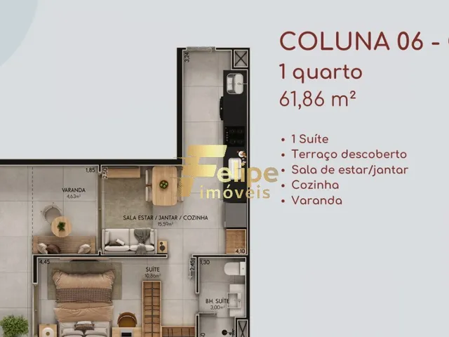 Imagem 15: MAIS NOVO EMPREENDIMENTO SURGINDO! APARTAMENTO DE 02 QUARTOS, SENDO 01 SUÍTE, LAZER