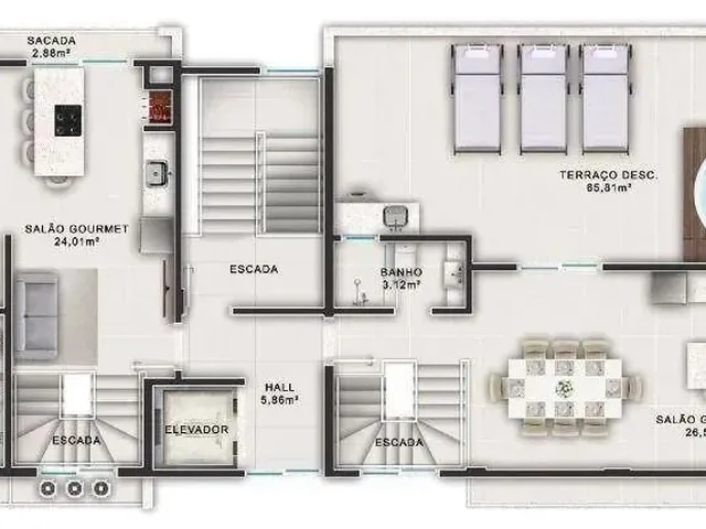 Imagem 12: Cobertura com 3 Dormitórios À Venda, 224 M² por R$ 2.135.103,44 - Gaivotas