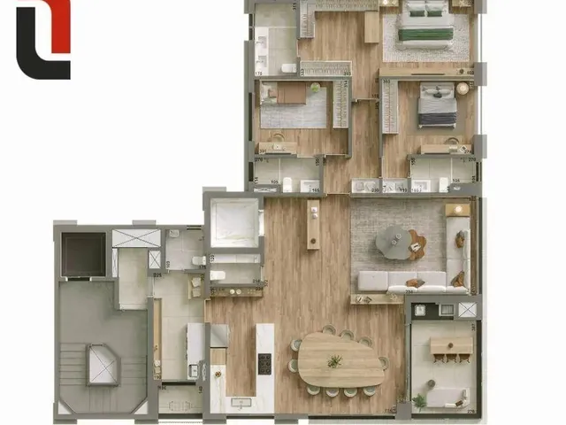 Imagem: Poty - Apto 202M² 3 Suítes, Sacadas Gourmet