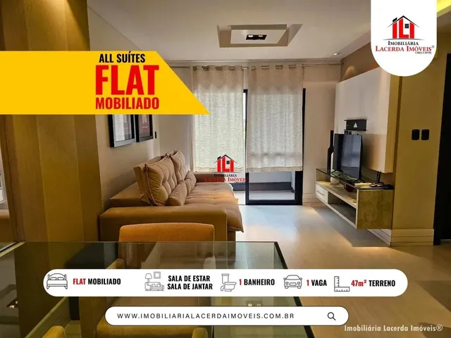 Imagem 1: Flat para Locação, Adrianópolis, 1 Dormitório, 1 Suíte, 1 Banheiro, 1 Vaga