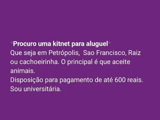 Imagem: Procura-Se Kitnet
