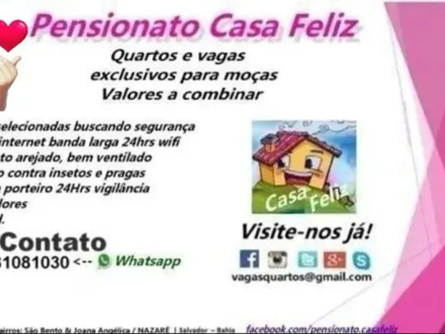 Imagem: Aluga-Se Quartos e Vagas, Apenas para Moças