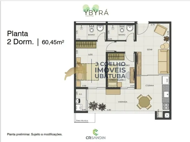 Imagem: Apartamento 2 Dormitorios, 1 Suite, 1 Vaga