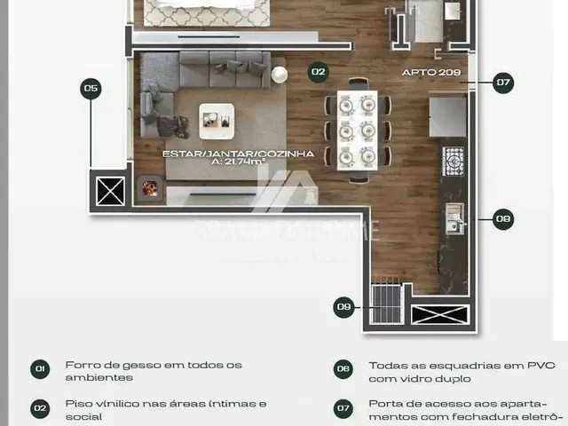 Imagem: Apartamento de 1 Dormitório com Ótima