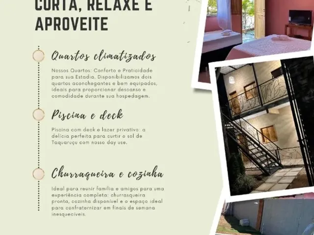 Imagem 10: Recanto Capim Dourado. Aluguel de Quartos e Espaço com Piscina e Churrasqueira